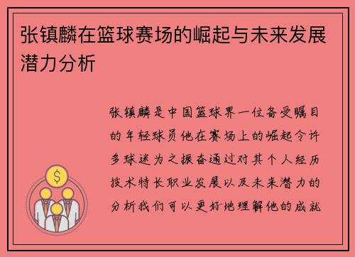 张镇麟在篮球赛场的崛起与未来发展潜力分析